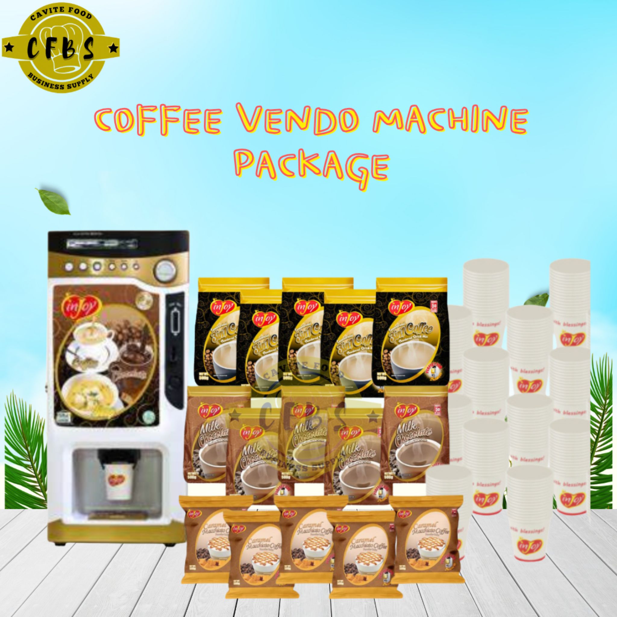 INJOY COFFEE VENDO MACHINE PACKAGE